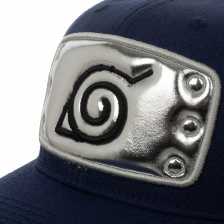 Naruto Leaf Village Forehead Protector Pre-Curved Bill Snapback Hat